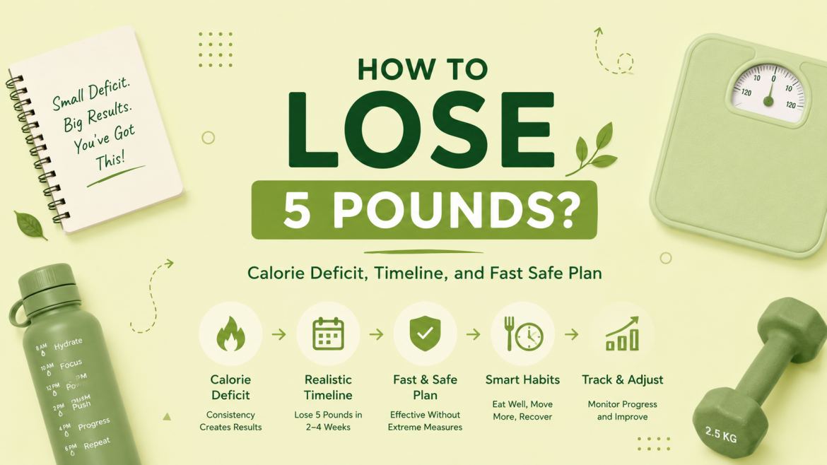How to Lose 5 Pounds? Calorie Deficit, Timeline, and Steps