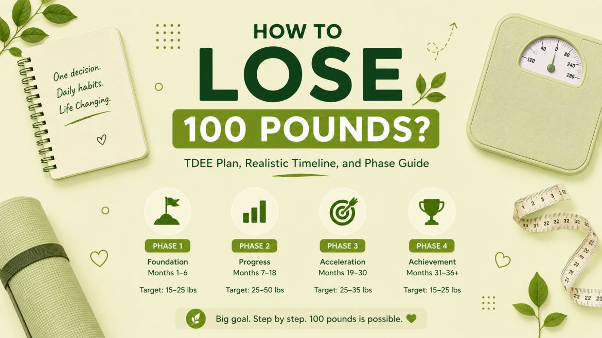 How to Lose 100 Pounds? TDEE Plan, Realistic Timeline, and Phase Guide